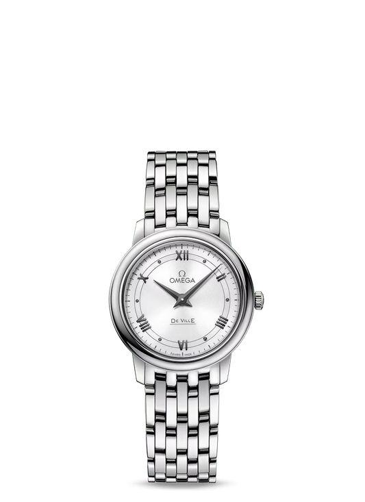 Omega De Ville Stainless Steel 27.4 MM - Stainless Steel Bracelet - White Dial - 424.10.27.60.04.001