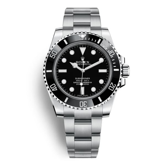 Rolex Oystersteel Submariner 40 MM - Oyster Bracelet - Black No Date Dial - 114060