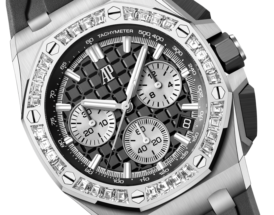 Audemars Piguet Royal Oak Offshore White Gold Selfwinding Chronograph 43 MM - Black Rubber Strap - Black Dial - 26424BC.ZZ.D002CA.01