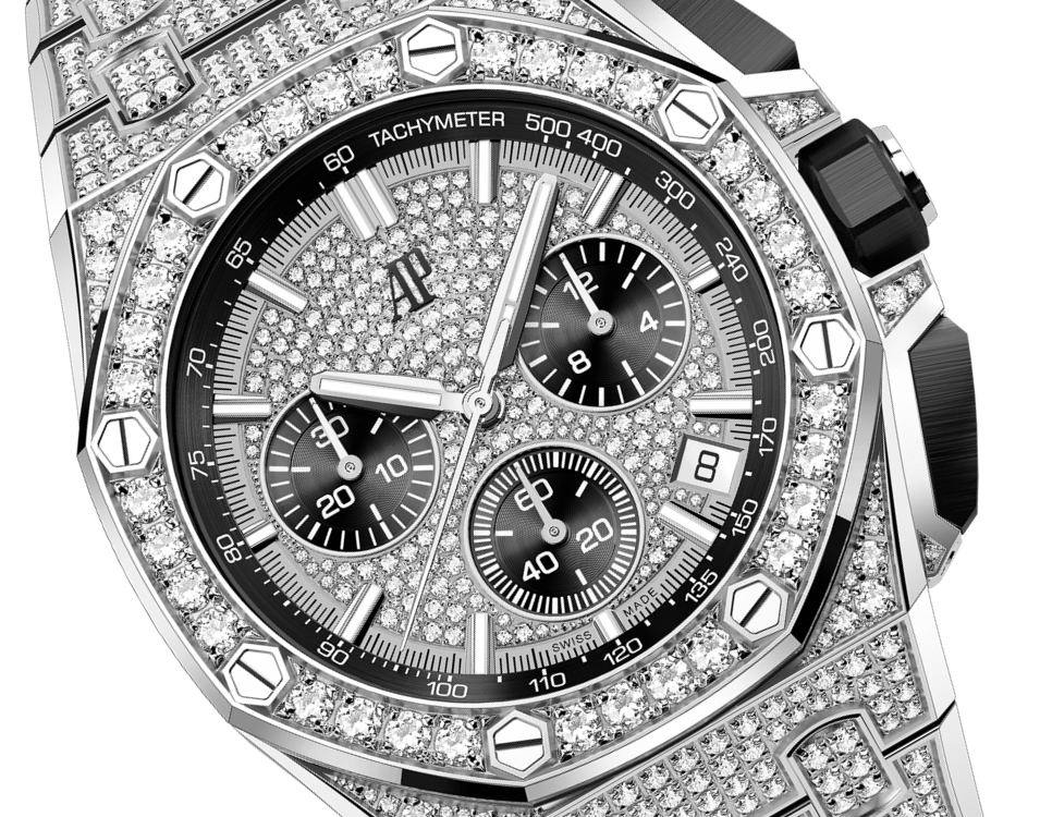 Audemars Piguet Royal Oak Offshore White Gold Diamonds Selfwinding Chronograph 43 MM - White Gold Diamond Bracelet - White Gold Diamond Dial - 26423BC.ZZ.2100BC.01