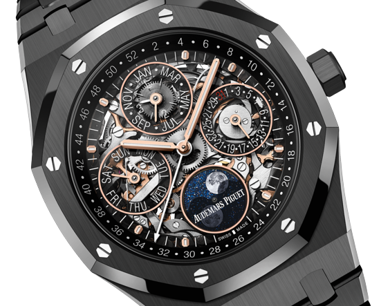 Audemars Piguet - Royal Oak - Perpetual Calendar and Moonphase - 41 MM - Black Ceramic - 26585CE.OO.1225CE.01