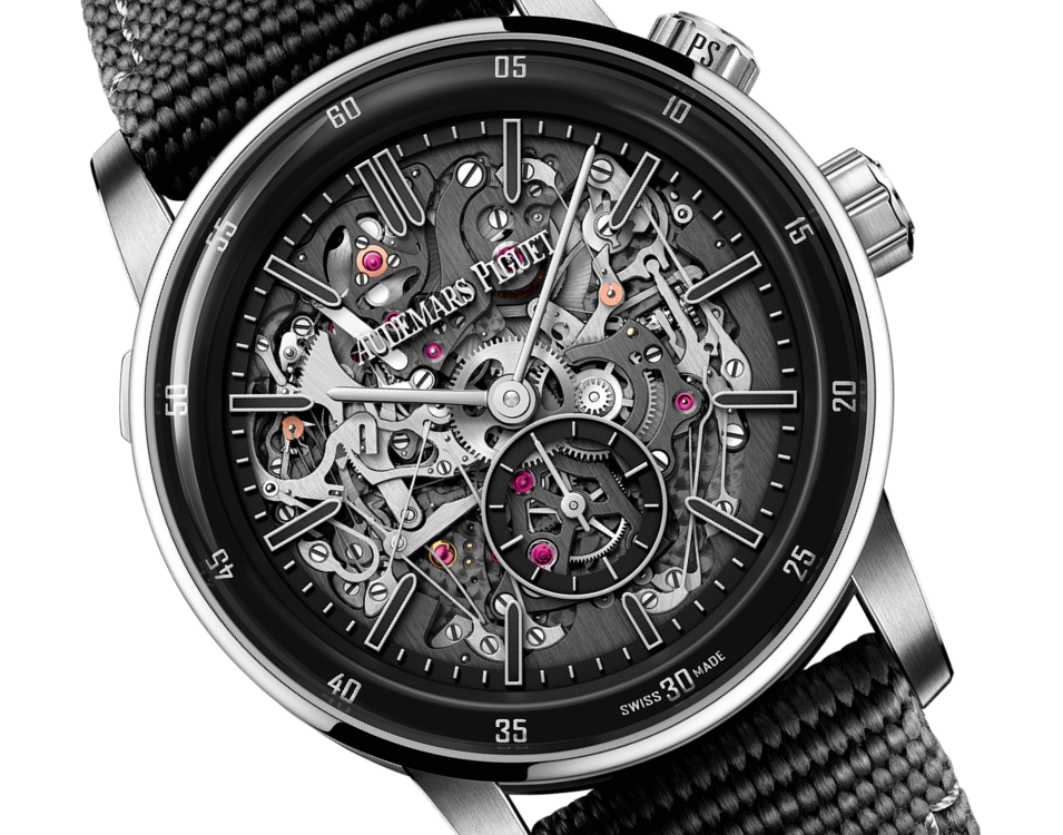 Audemars Piguet Code 11.59 Grande Sonnorie Carillon Supersonnerie Black Ceramic 41 MM - Black Rubber-Coated Strap - Black Skeleton Dial - 26397NB.OO.D002KB.01