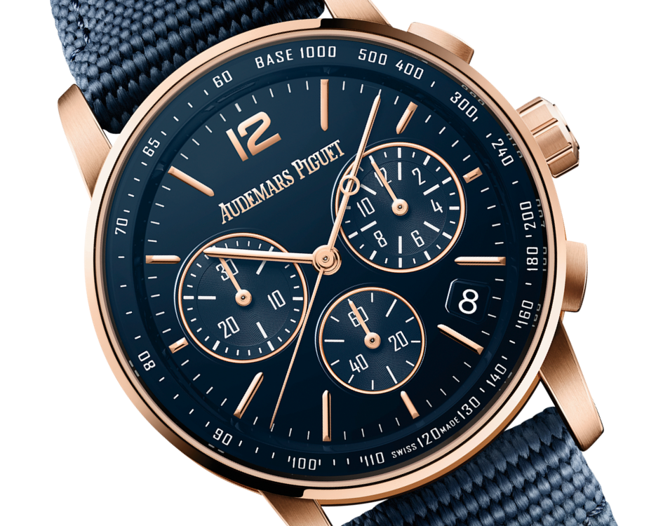 Audemars Piguet Code 11.59 Selfwinding Chronograph Rose Gold 41 MM - Blue Rubber Strap - Blue Lacquered Dial - 26393OR.OO.A027KB.01