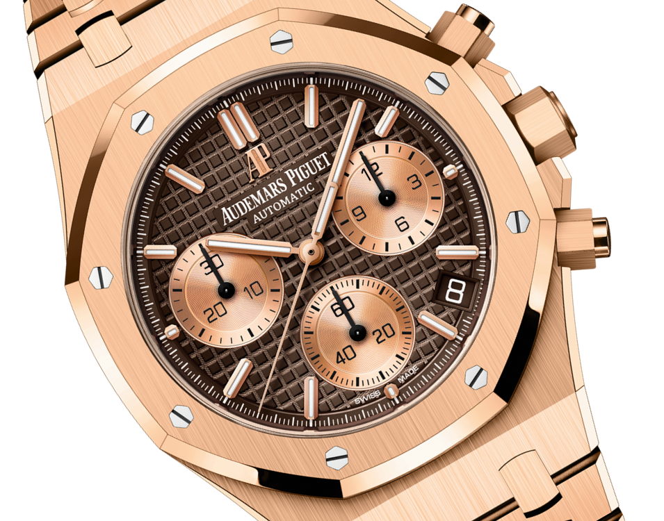 Audemars Piguet Royal Oak Pink Gold Selfwinding Chronograph 41 MM - Pink Gold Bracelet - Brown Dial - 26239OR.OO.1220OR.02