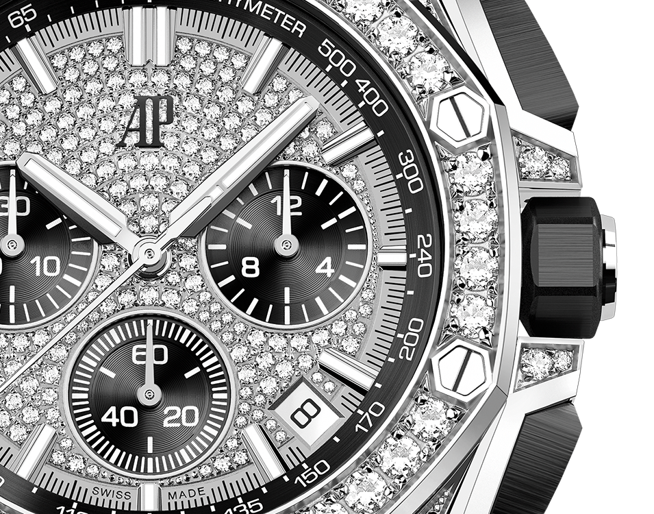 Audemars Piguet Royal Oak Offshore White Gold Diamonds Selfwinding Chronograph 43 MM - White Gold Diamond Bracelet - White Gold Diamond Dial - 26423BC.ZZ.2100BC.01