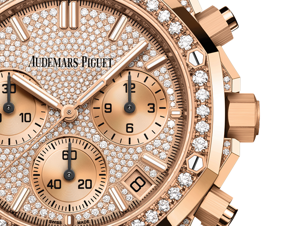 Audemars Piguet Royal Oak Pink Gold Diamond Selfwinding Chronograph 41 MM - Pink Gold Diamond Bracelet - Pink Gold Diamond Dial - 26242OR.ZZ.1322OR.01