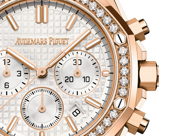 Audemars Piguet Royal Oak Pink Gold Selfwinding Chronograph 38 MM - Pink Gold Bracelet - Silver Dial - 26715OR.ZZ.1356OR.01