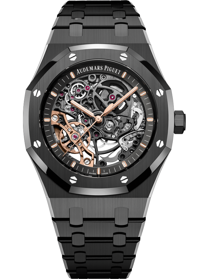 Audemars Piguet Royal Oak Black Ceramic Double Balance Wheel Openworked 41 MM - Black Ceramic Bracelet - Openworked Dial - 15416CE.OO.1225CE.01