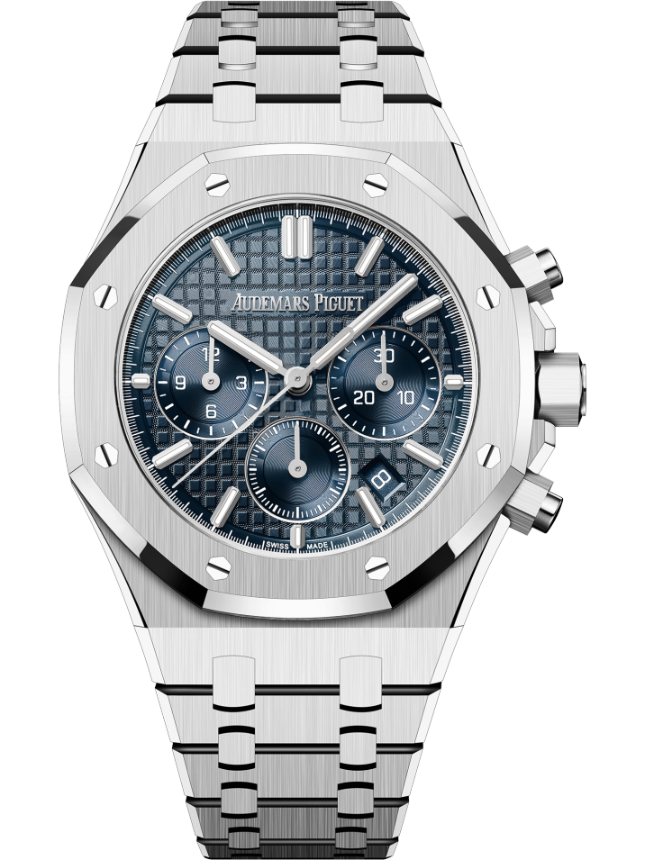 Audemars Piguet Royal Oak Stainless Steel Selfwinding Chronograph 38 MM - Stainless Steel Bracelet - Bleu Nuit Dial - 26715ST.OO.1356ST.01