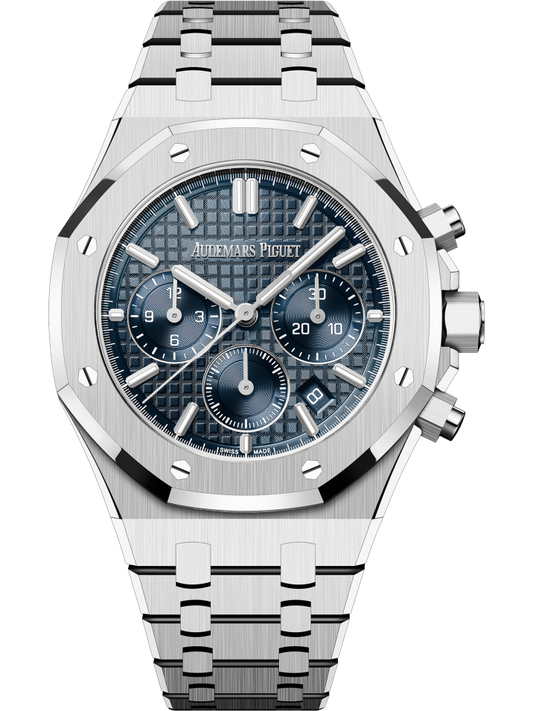 Audemars Piguet Royal Oak Stainless Steel Selfwinding Chronograph 38 MM - Stainless Steel Bracelet - Bleu Nuit Dial - 26715ST.OO.1356ST.01