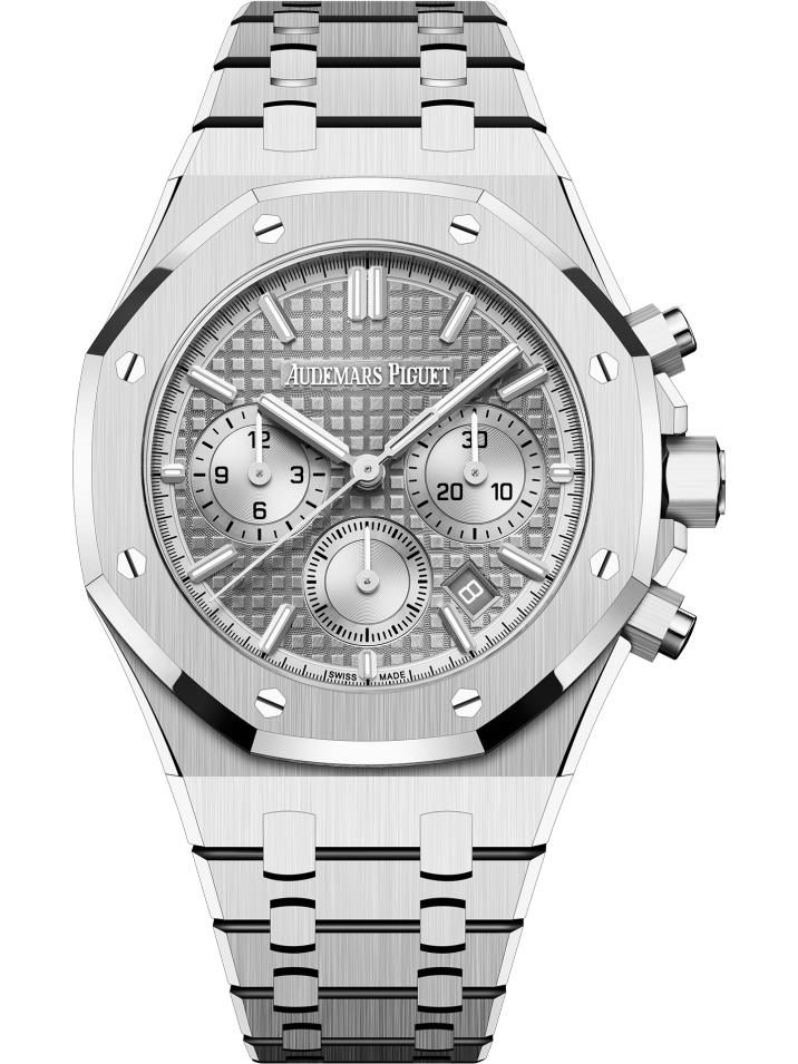 Audemars Piguet Royal Oak Stainless Steel Selfwinding Chronograph 38 MM - Stainless Steel Bracelet - Grey Dial - 26715ST.OO.1356ST.02