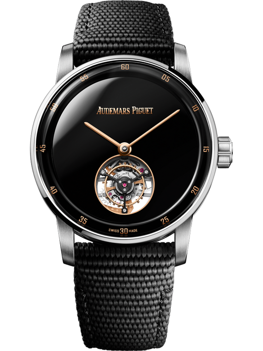 Audemars Piguet Code 11.59 Selfwinding Flying Tourbillon Ceramic 41 MM - Black Leather Strap - Black Dial - White Gold Bezel - 26396NB.OO.D002KB.01