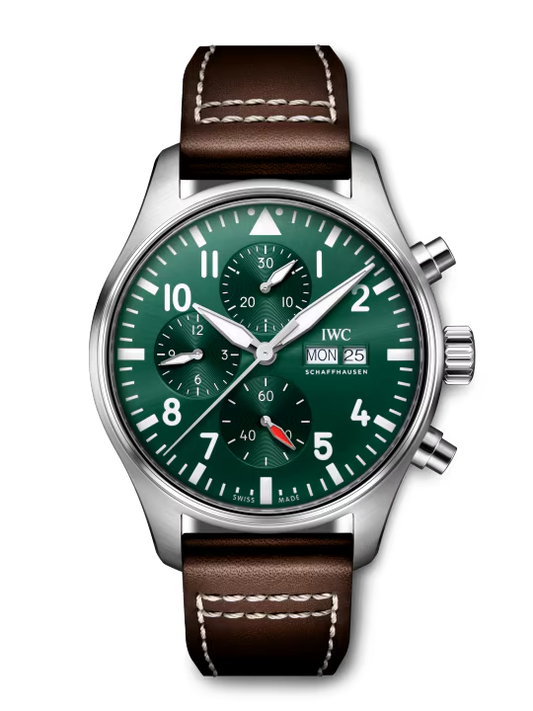 IWC Pilot's - Chronograph - Steel - 43 MM - Green Dial - IW378005